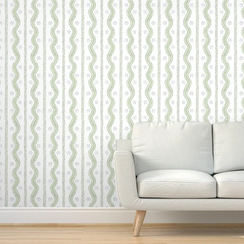 Andrew Stripe Peel and Stick Wallpaper - Light Green product