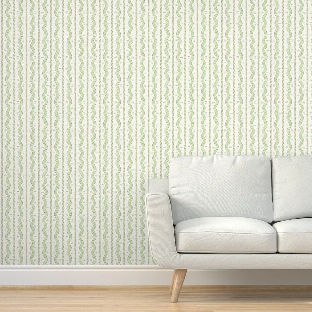 Andrew Stripe Peel and Stick Wallpaper - Sage Green product