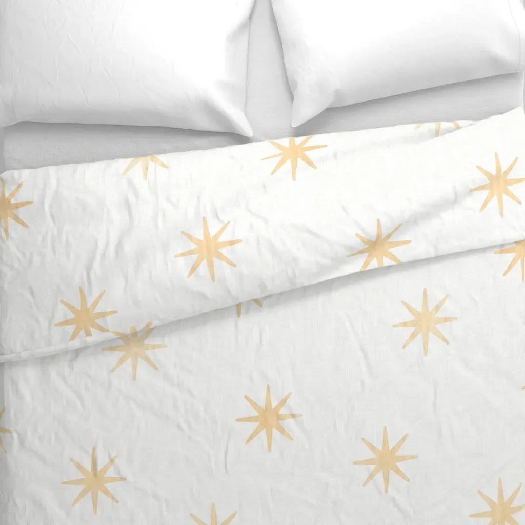 Andromeda Stars Kumquat Large Duvet Cover - Peach alternate view