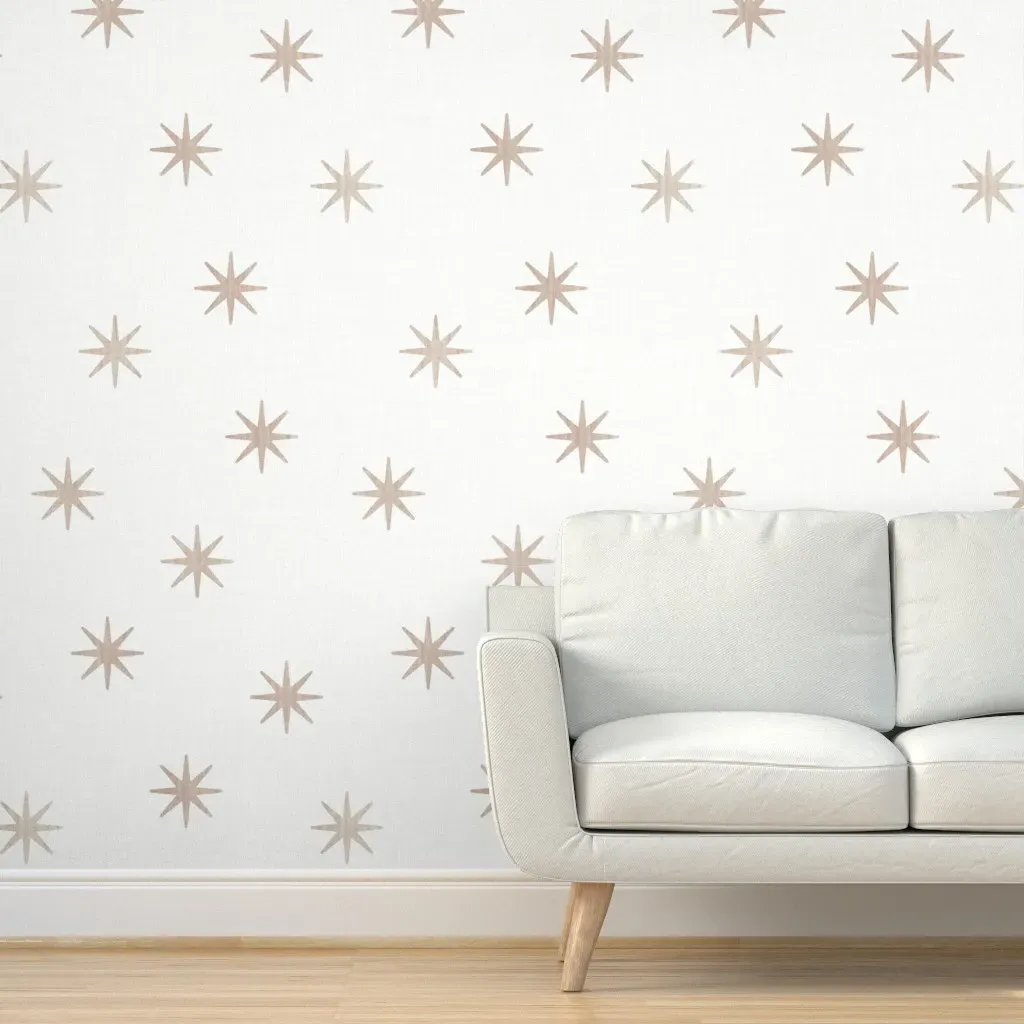 Andromeda Stars Peel and Stick Wallpaper - Mocha Mousse product