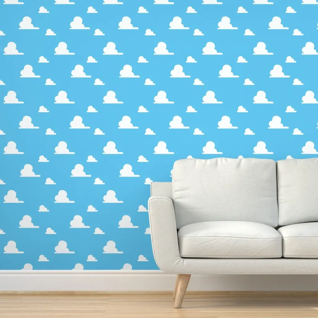 Andy's Room Toys Peel and Stick Wallpaper - White, Blue product