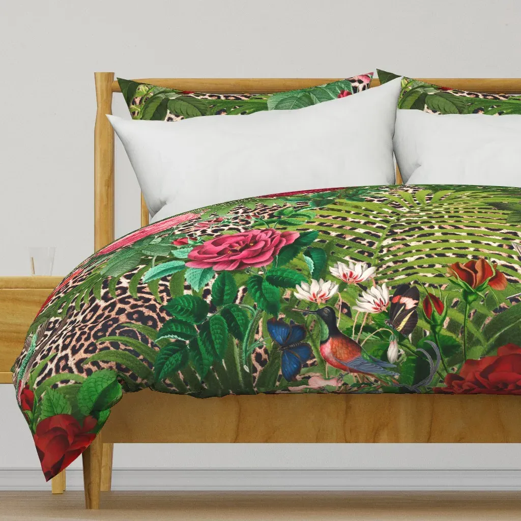 Animal Print Leopard Duvet Cover - Red product