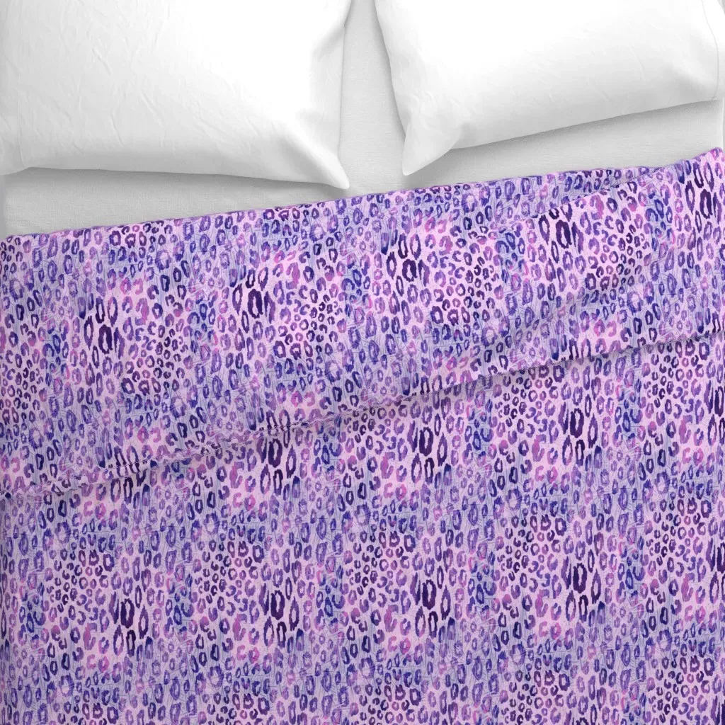 Animal Skin Print Duvet Cover - Lavender Purple alternate view