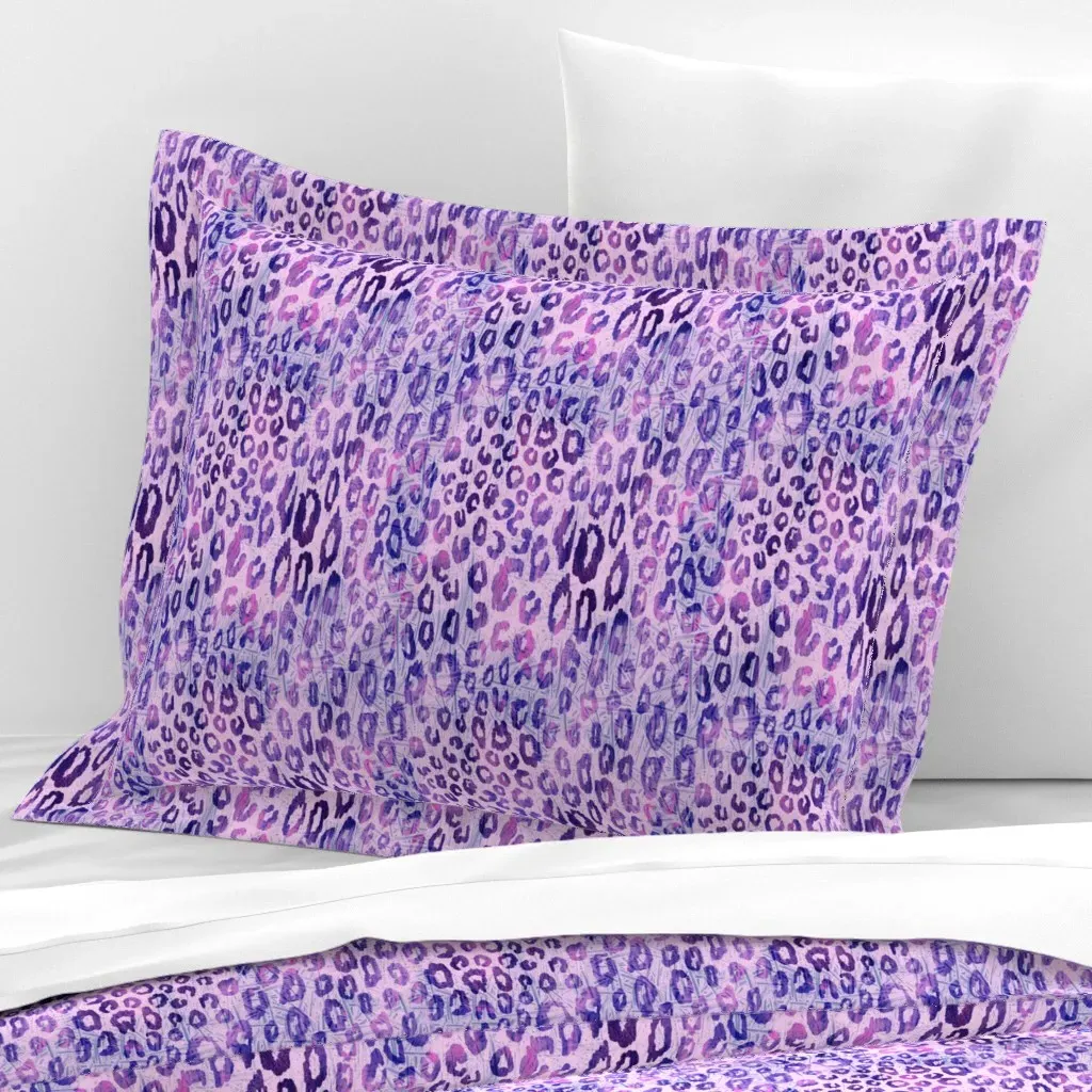 Animal Skin Standard Flanged Cushion Cover - Lavender, Cotton Sateen product