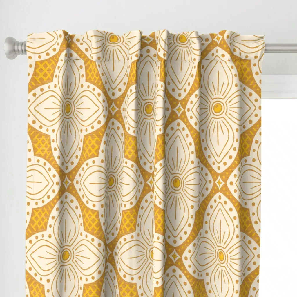 Anna Medium Curtain Panel - Gold alternate view