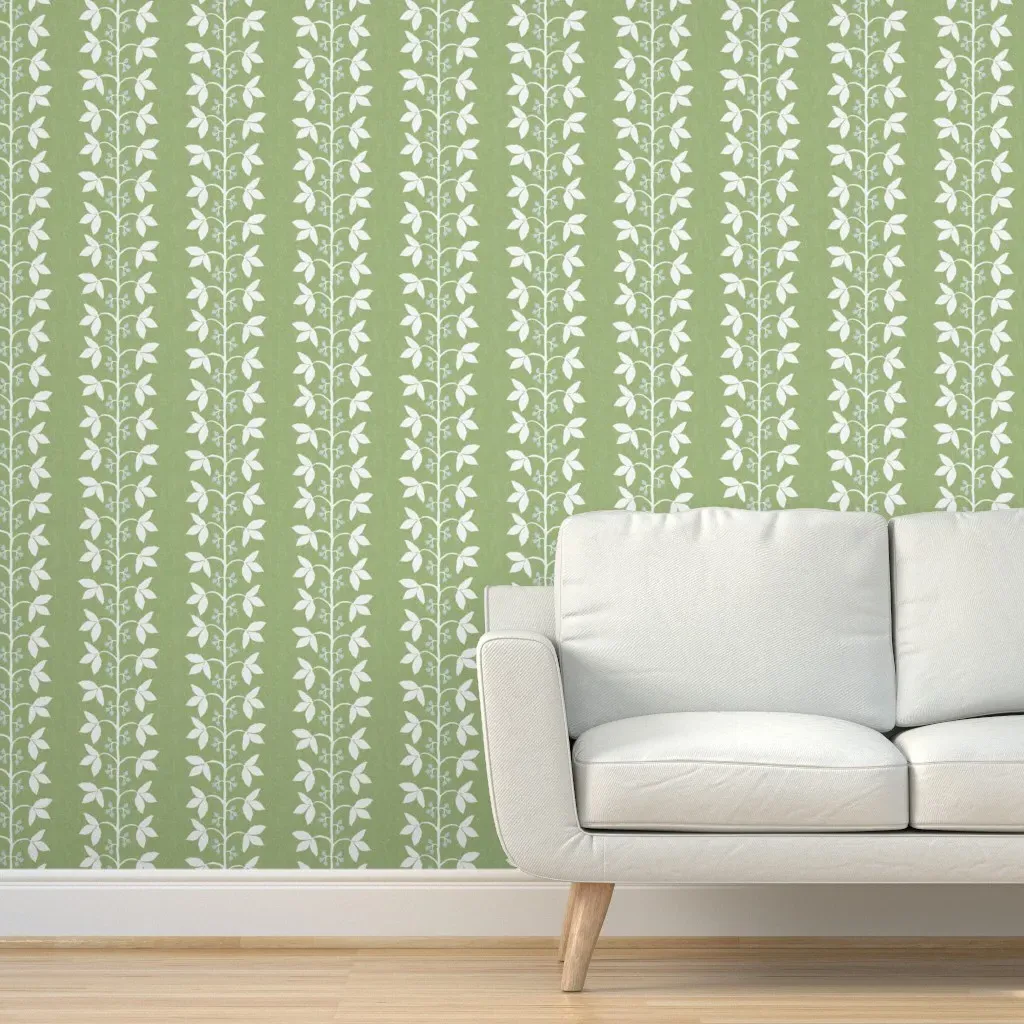 Anne Berry Vines Peel and Stick Wallpaper - Green product