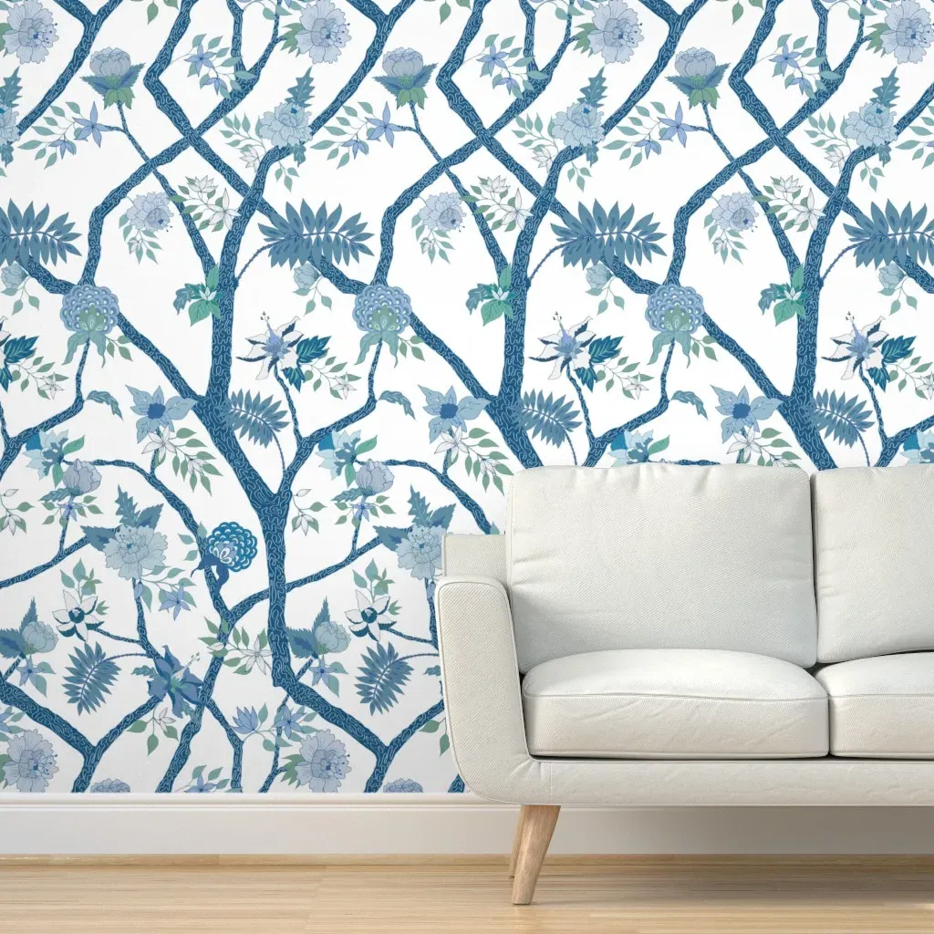 Anne Peel and Stick Wallpaper - Blue, Green product