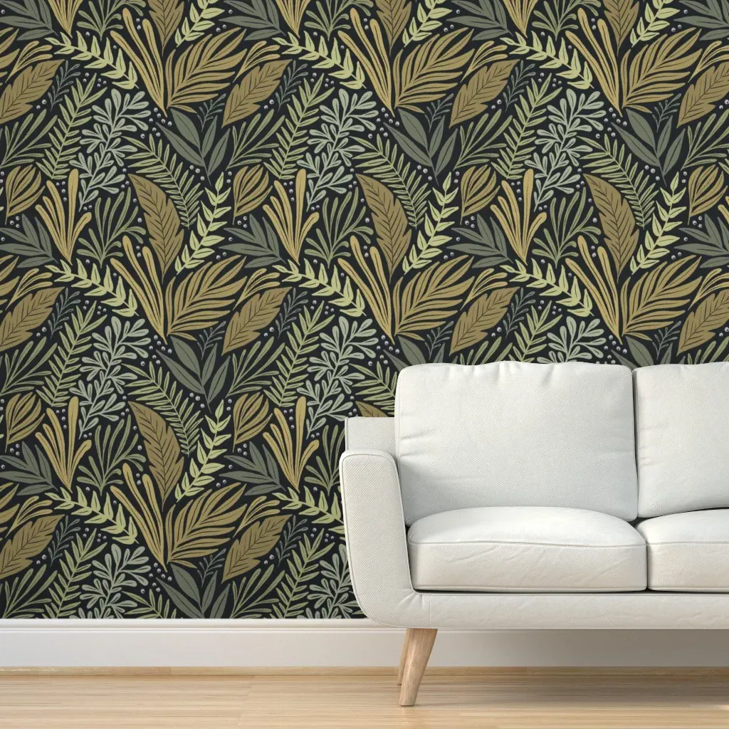 Annette Peel and Stick Wallpaper - Olive Green product