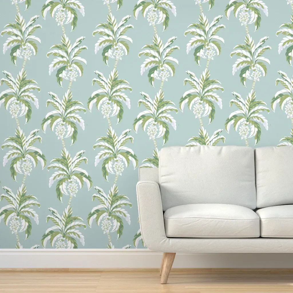 Antigua Palm Peel and Stick Wallpaper - French Green product