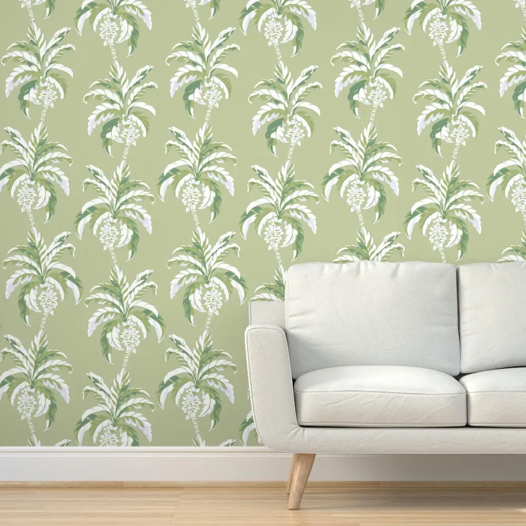 Antigua Palm Peel and Stick Wallpaper Removable - Sage Green product