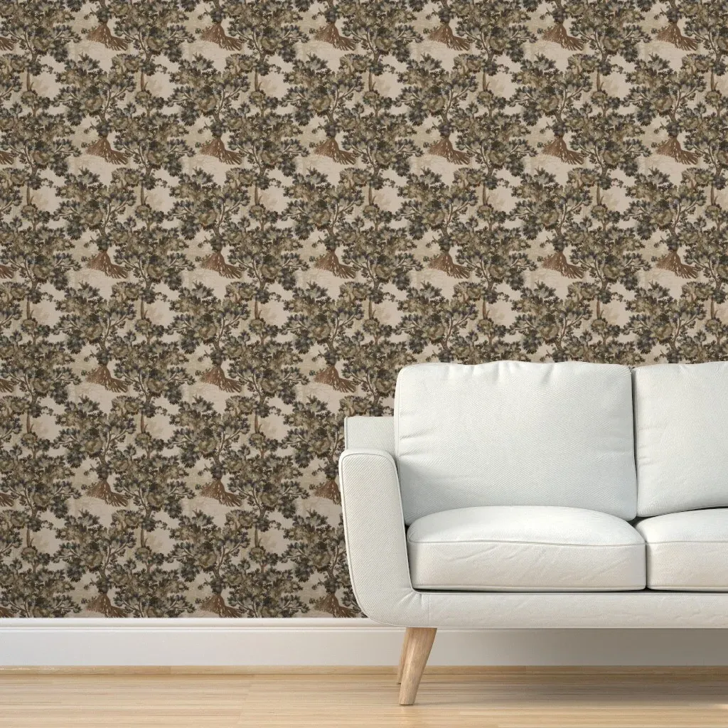Antique Tapestry Trees Peel and Stick Wallpaper - Brown product