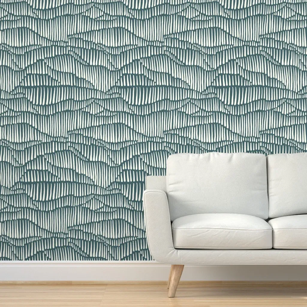 Appalachia Peel and Stick Wallpaper - Soft Teal product