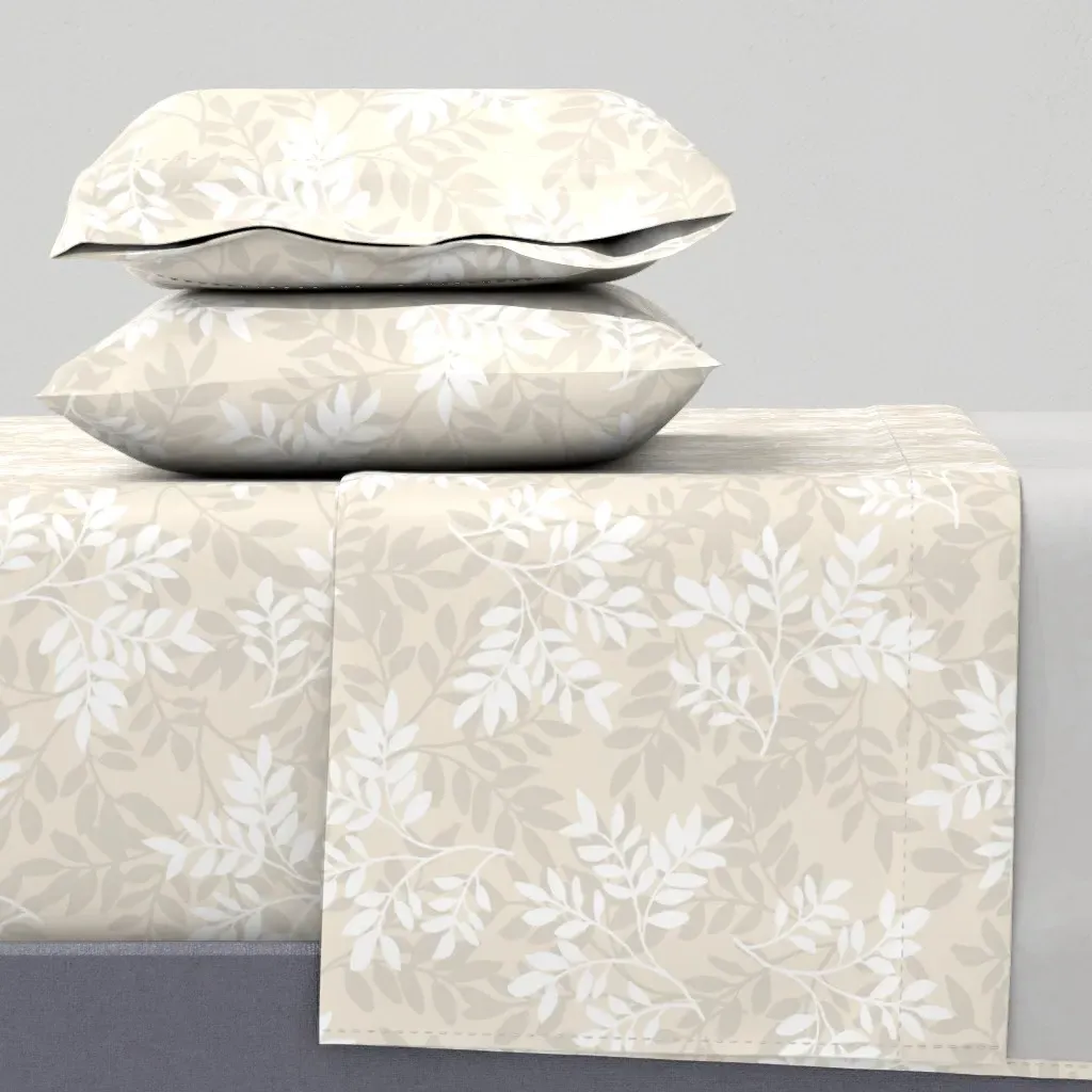 Apricity Branches Queen Size Sheet Set - Off-White product