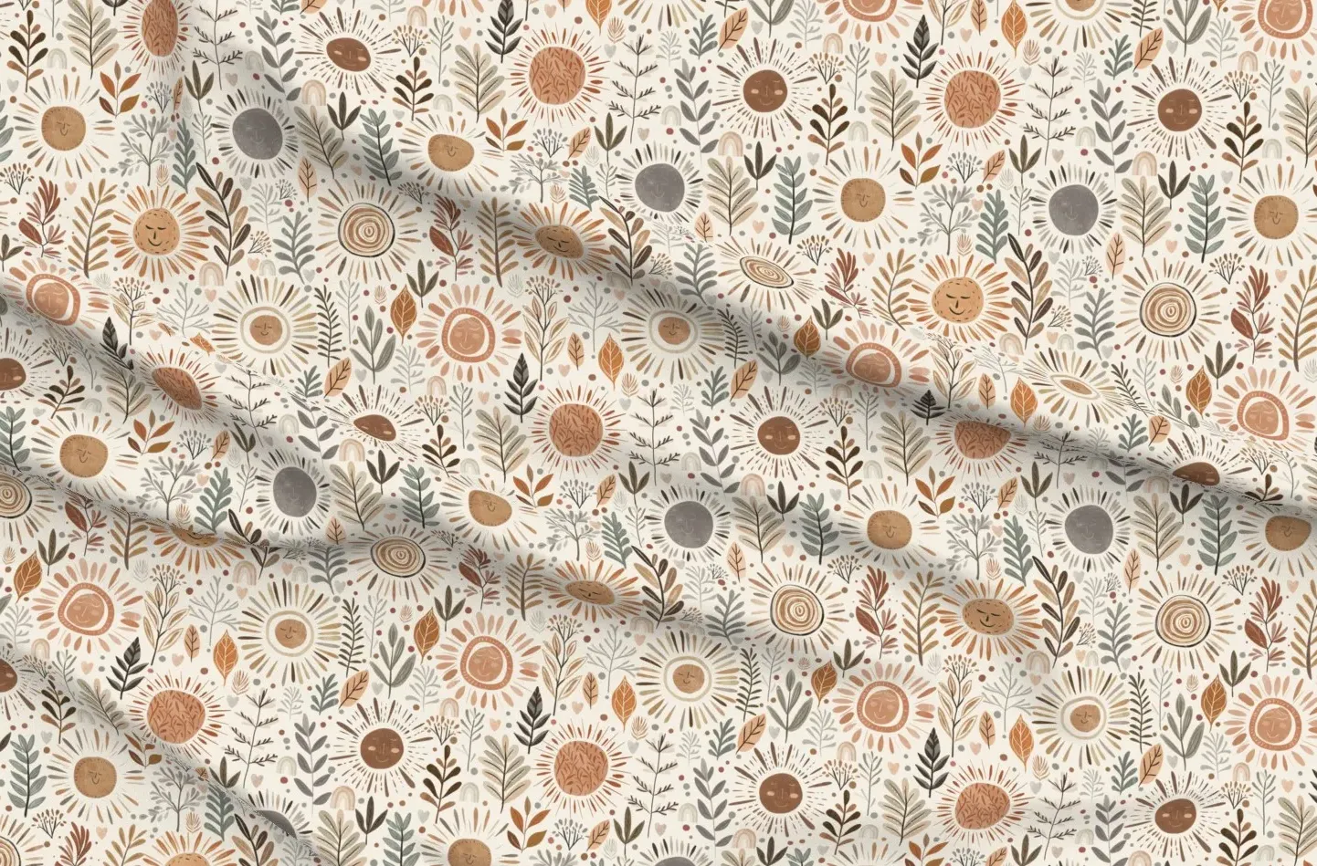 Apricity Winter Solstice Sun Pique Fabric Yardage - Beige product