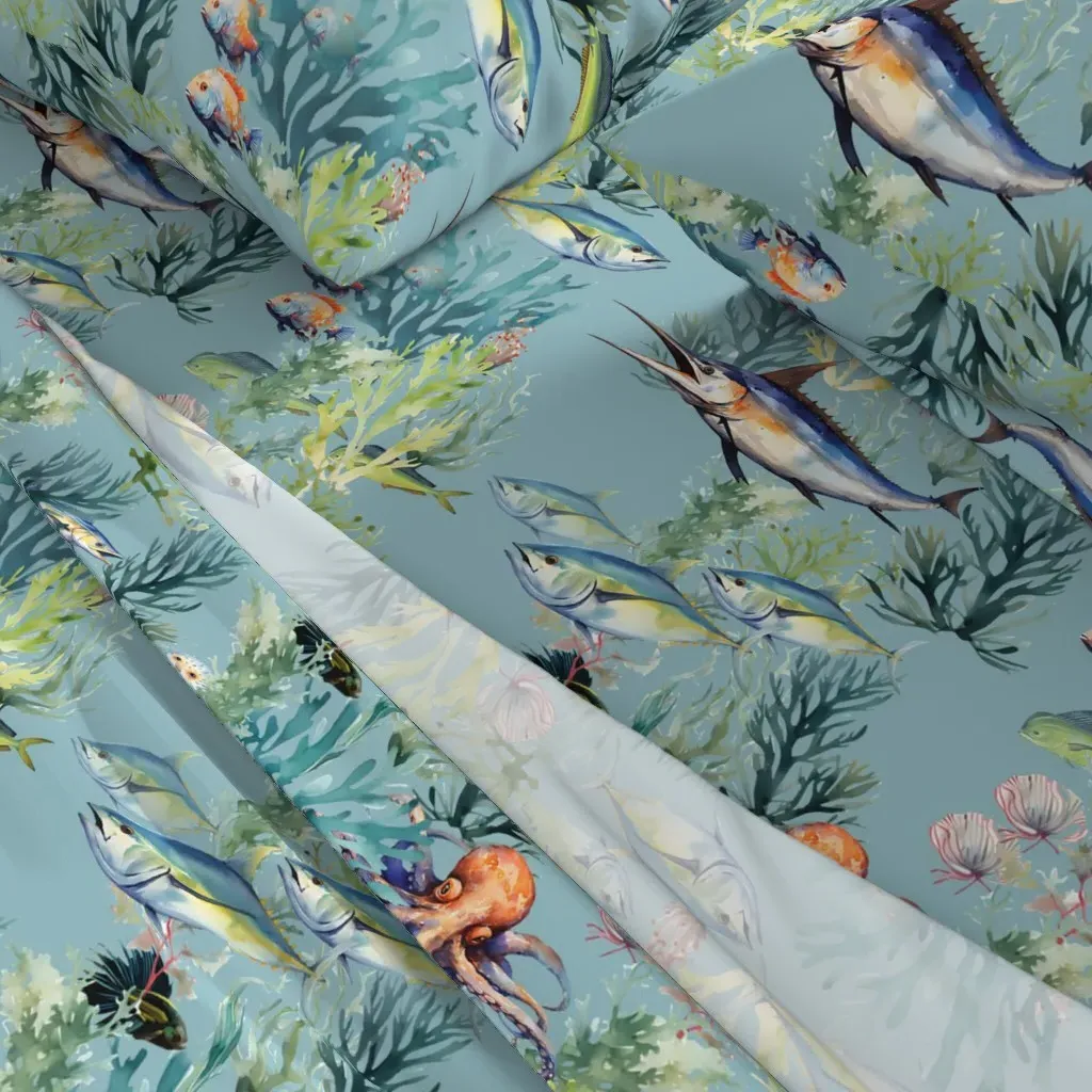 Aqua Wonderland King Size Sheet Set - Blue alternate view