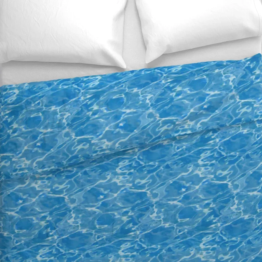 Aquatic Water Pattern Duvet Cover - Blue alternate view