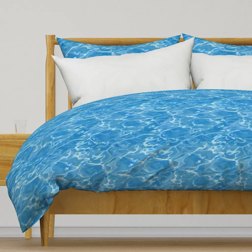 Aquatic Water Pattern Duvet Cover - Blue product