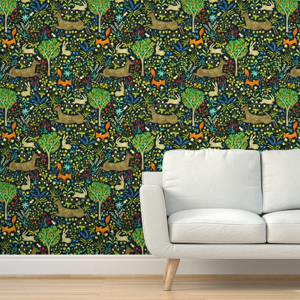 Arazzomedievale Peel and Stick Wallpaper - Dark Green product