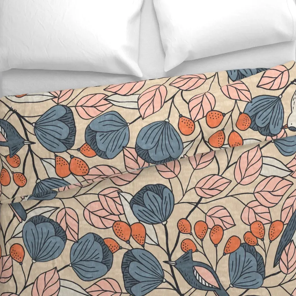 Archibald Jumbo Duvet Cover - Dusty Blue alternate view