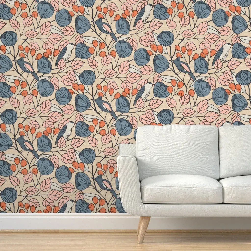 Archibald Peel and Stick Wallpaper - Dusty Blue product