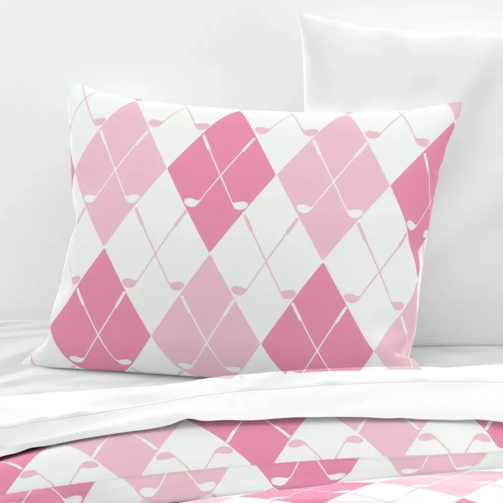 Argyle Golf Clubs Standard Knife Edge Cushion - Pink, Cotton Sateen product