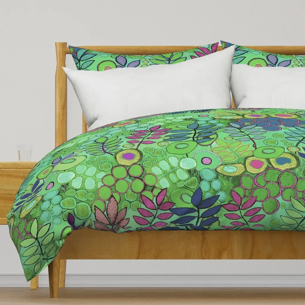 Arizona Garden Flowers Duvet Cover - Green product
