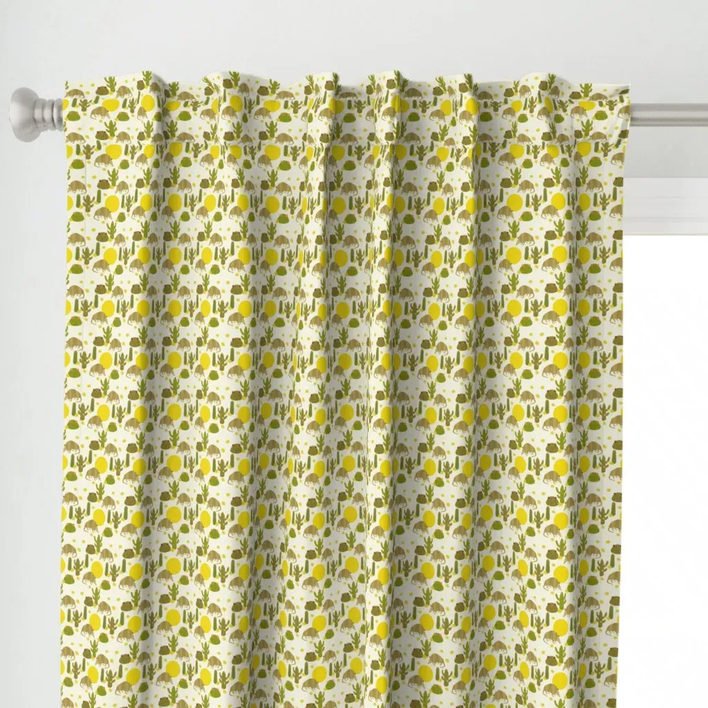 Armadillitos Curtain Panel - Yellow alternate view