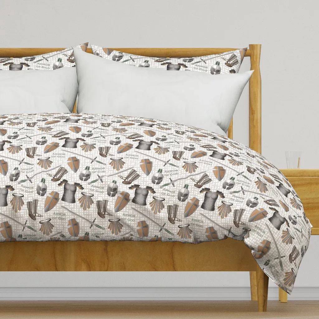 Armor Of God Seamless Duvet Cover - Silver product