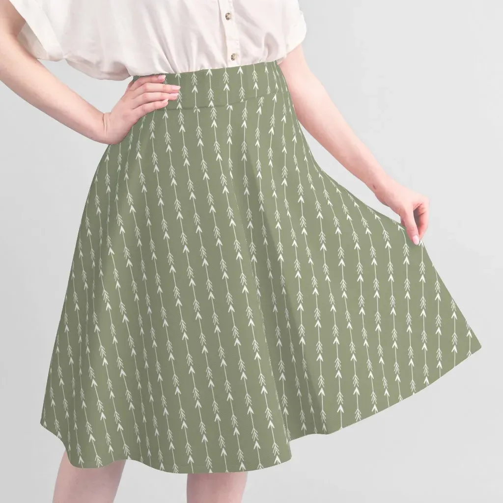 Arrow Rows Pique Fabric by the Yard - Green alternate view