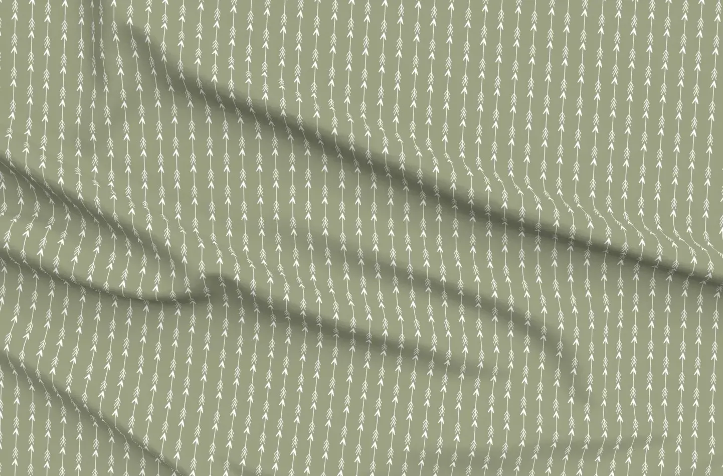 Arrow Rows Pique Fabric by the Yard - Green product