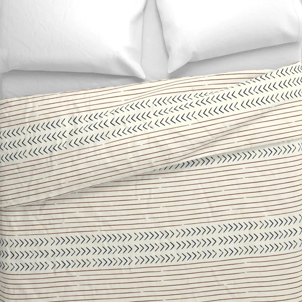 Arrow Stripes Duvet Cover - Navy Blue alternate view