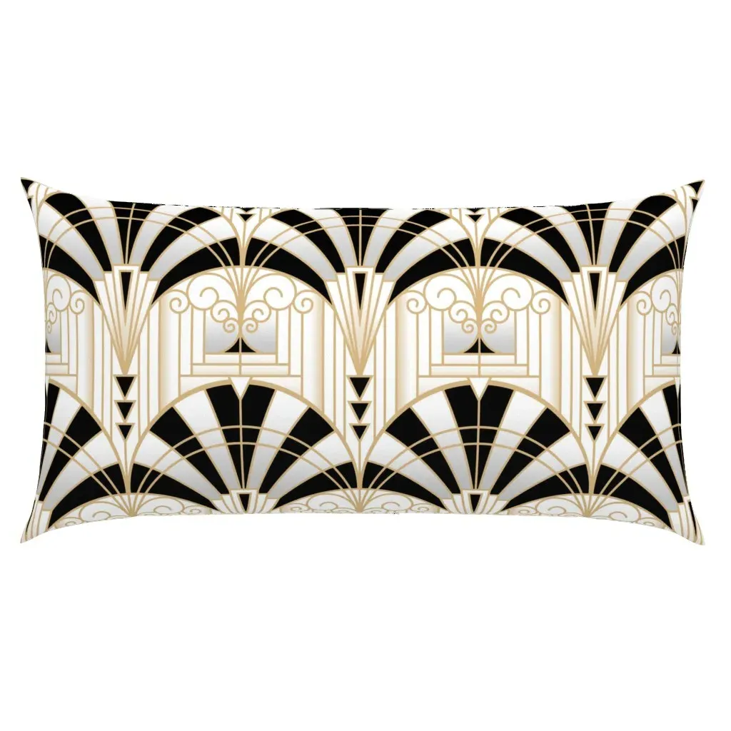 Art Deco Alcove King Pillow Sham - Black product