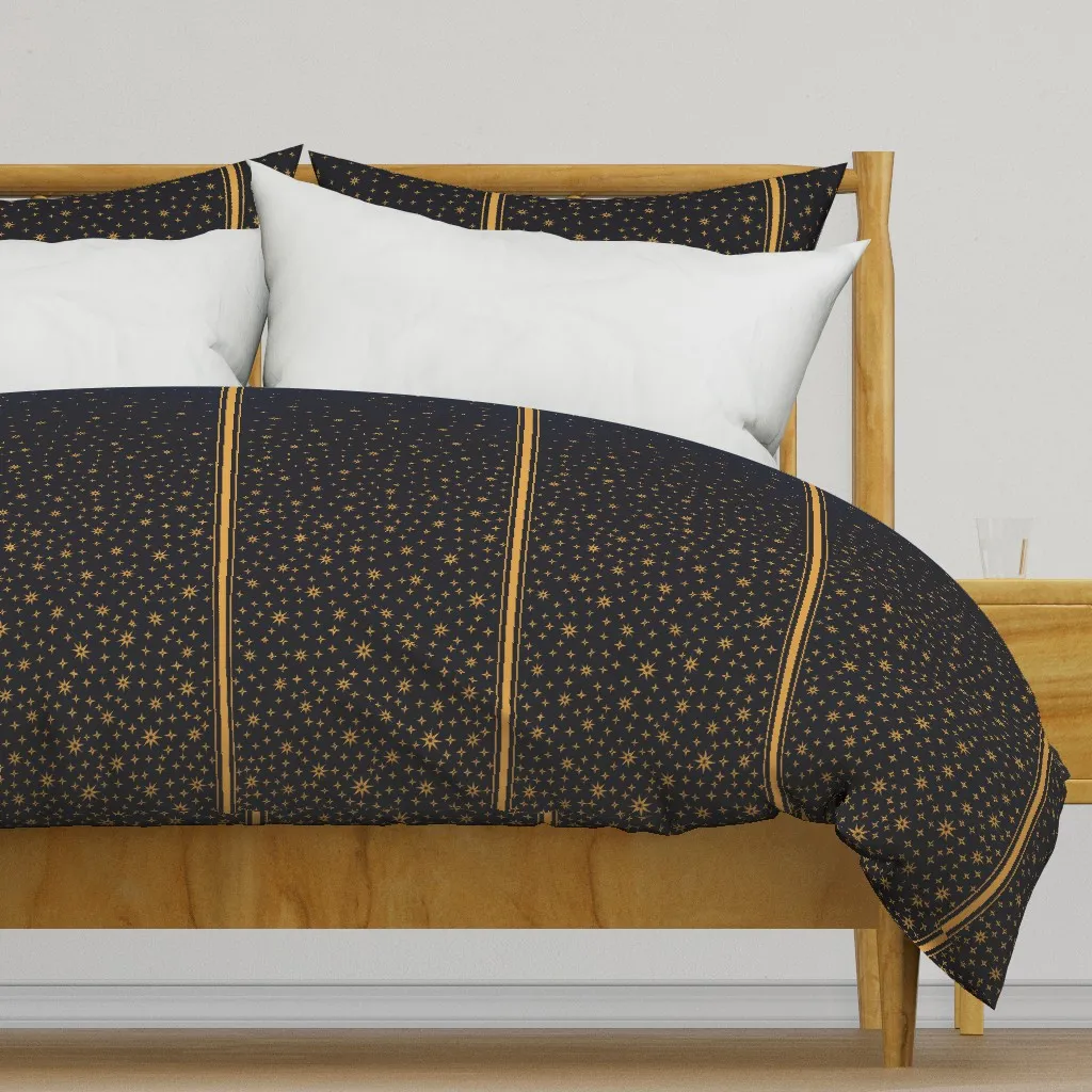 Art Deco Arch With Stars Duvet Cover - Gold product