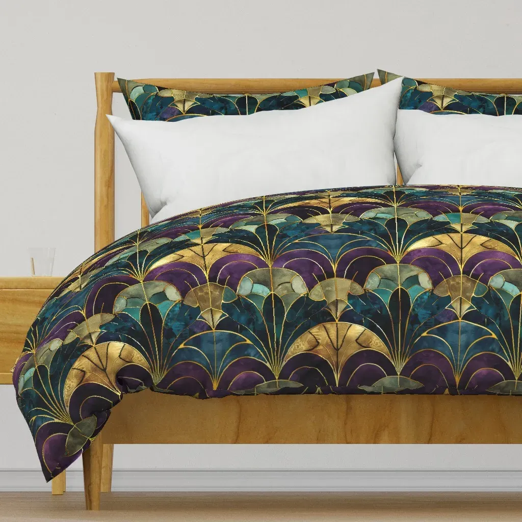 Art Deco Arches Duvet Cover - Purple product