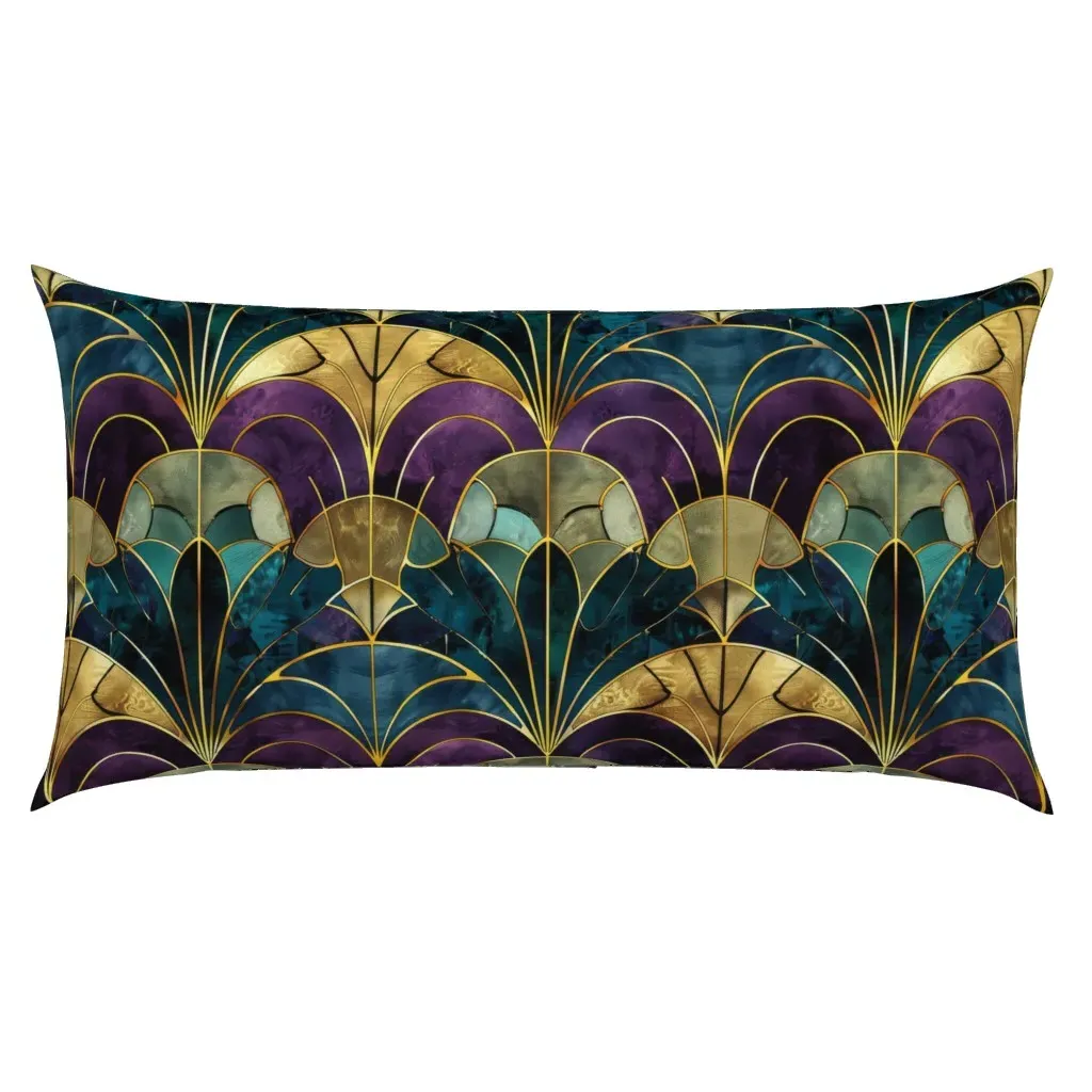 Art Deco Arches King Pillow Sham - Purple product