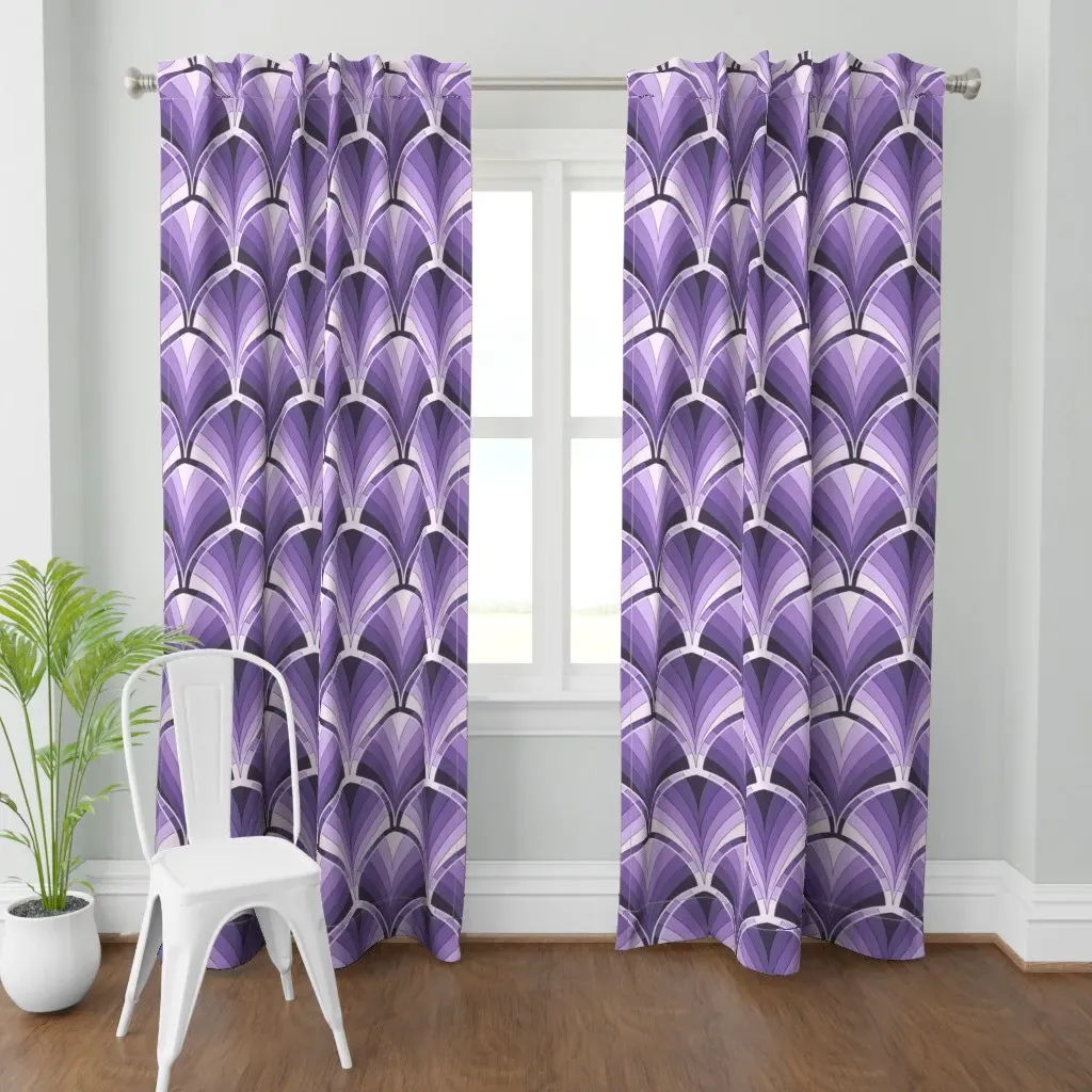 Art Deco Curtain Panel - Purple product