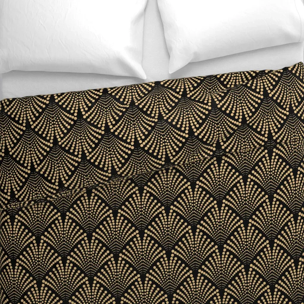 Art Deco Dots Duvet Cover - Beige alternate view