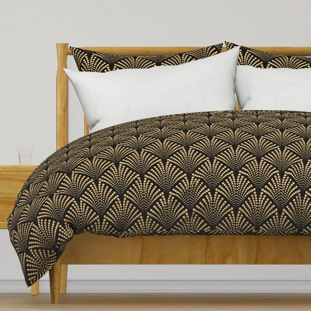 Art Deco Dots Duvet Cover - Beige product