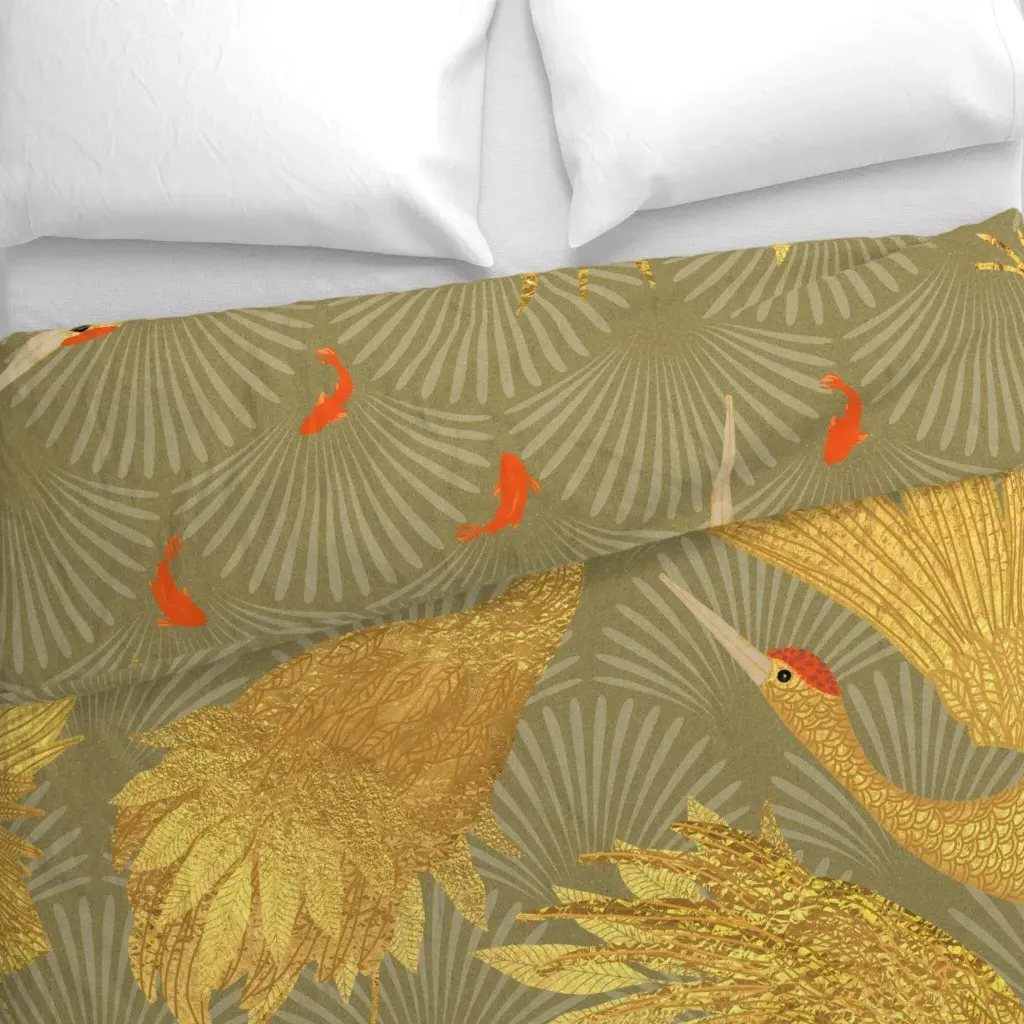 Art Deco Extra Large Duvet Cover - Gold alternate view