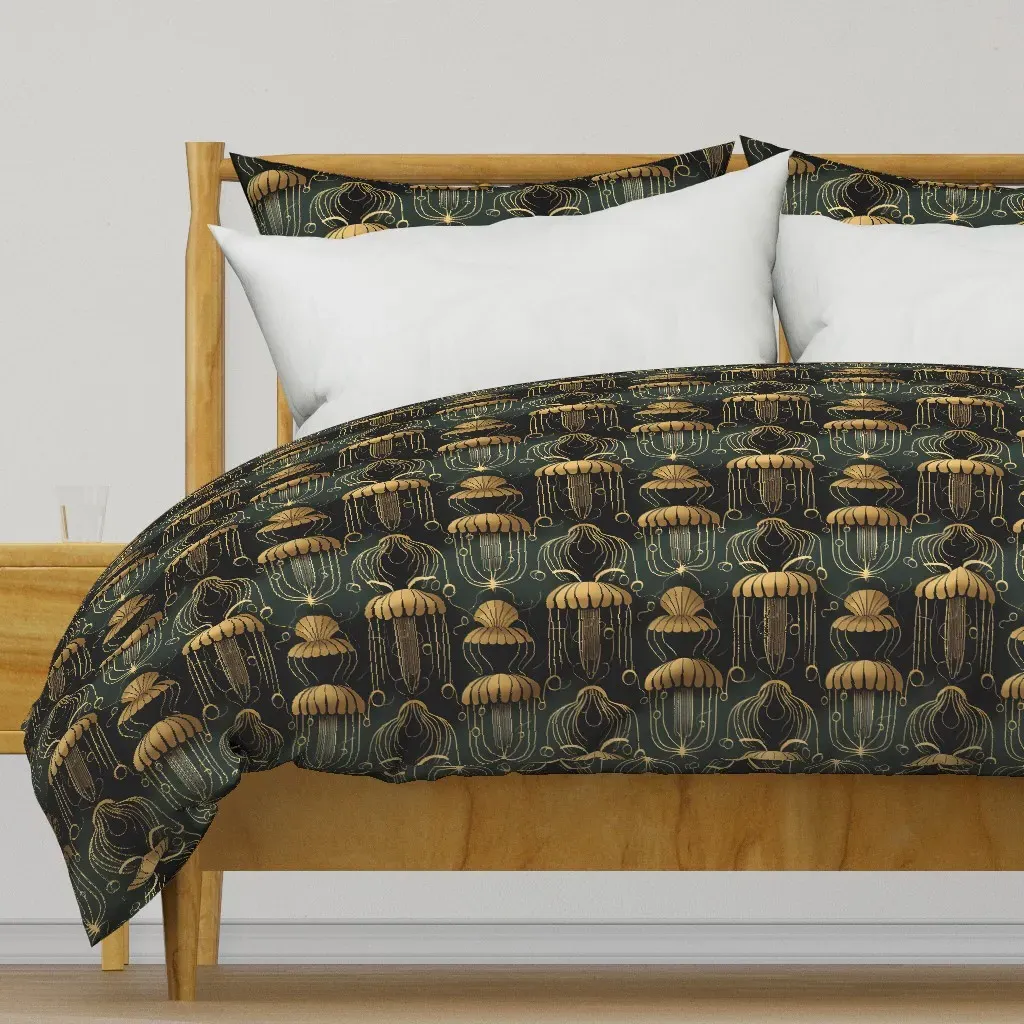 Art Deco Octopus Duvet Cover - Gold product
