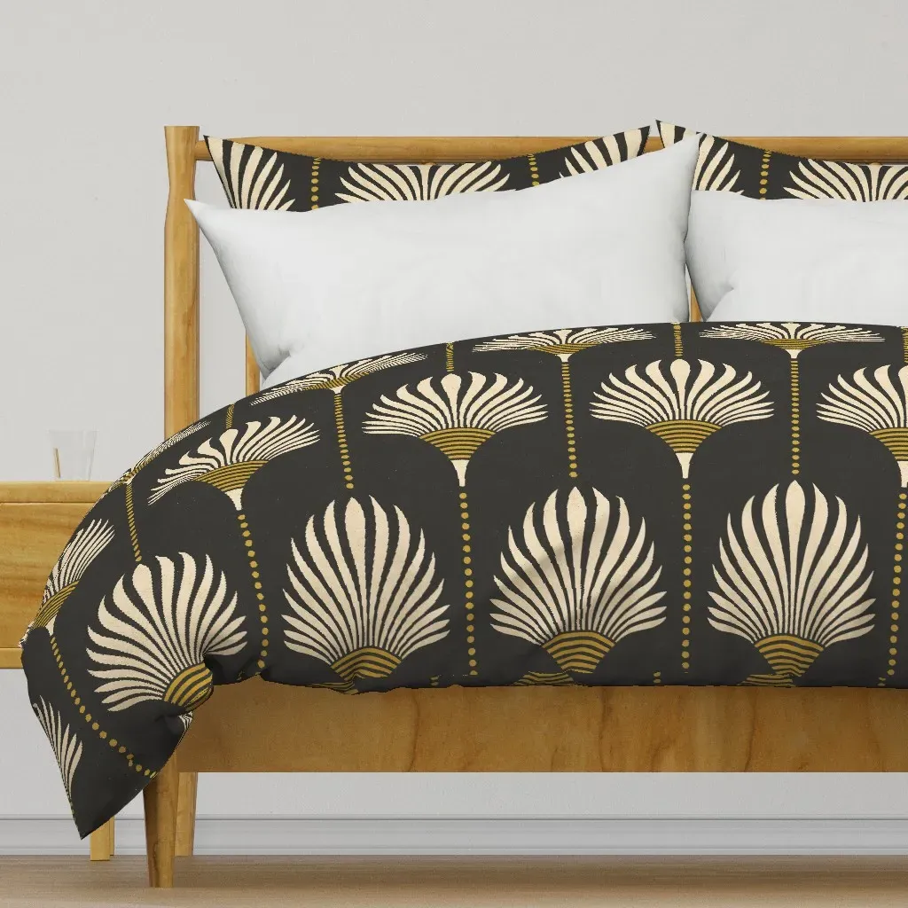 Art Deco Palms Duvet Cover - Beige product