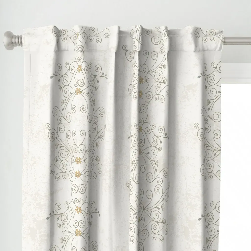 Art Nouveau Curtain Panel - Beige alternate view