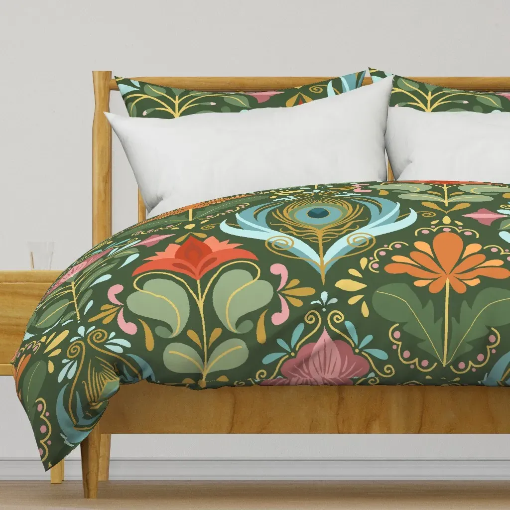 Art Nouveau Duvet Cover - Green product