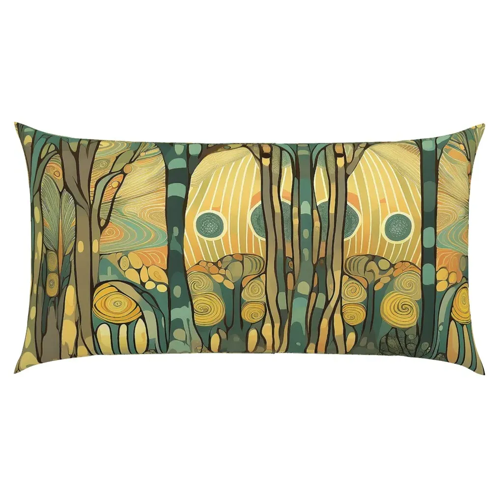 Art Nouveau Forest T172 King Pillow Sham - Green product
