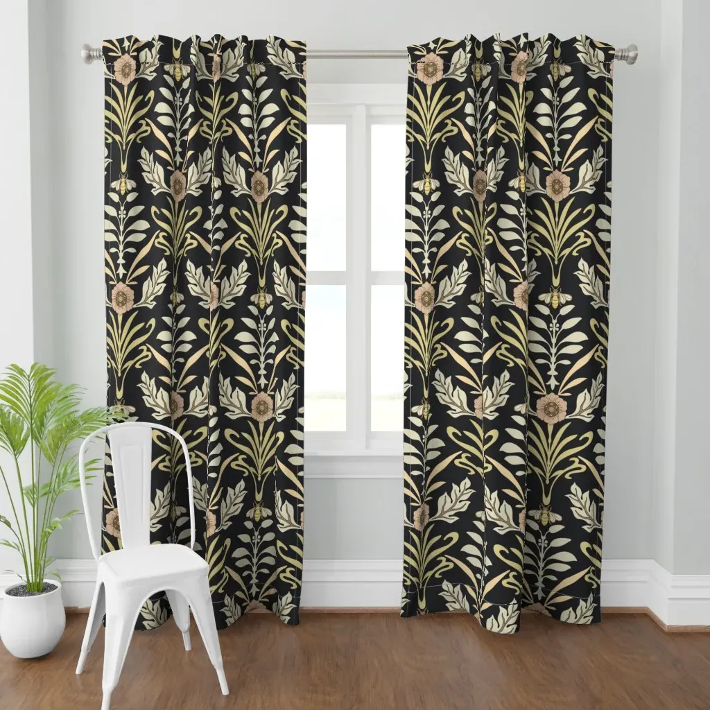 Art Nouveau Jumbo Curtain Panel - Beige product