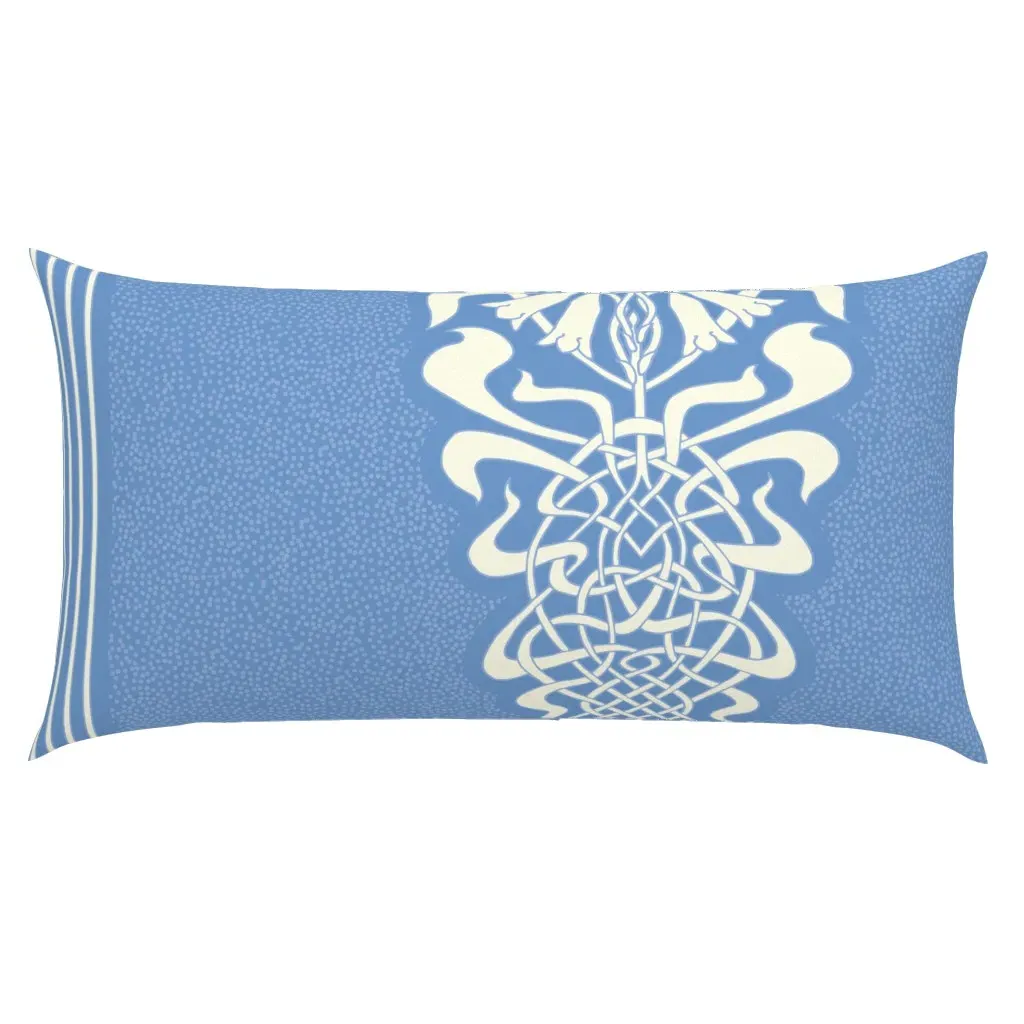 Art Nouveau Large Scale King Pillow Sham - Blue product