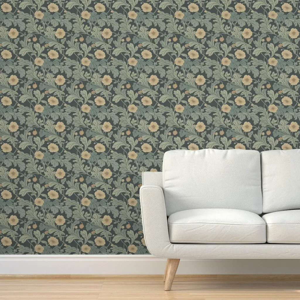 Art Nouveau Repeat Peel and Stick Wallpaper - Dusty Beige product