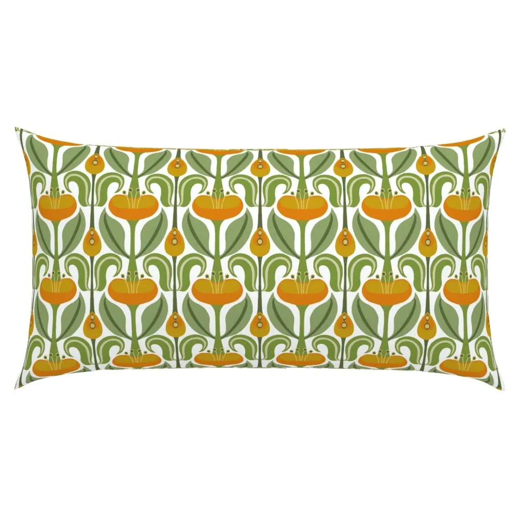 Art Nouveau Stylized Tulips King Pillow Sham - Orange product