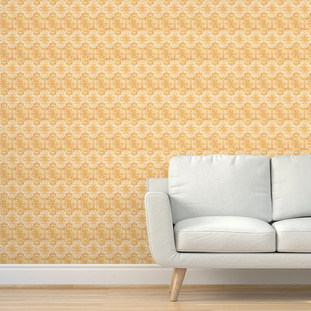 Art Nouveau Sunflowers Peel and Stick Wallpaper - Gold product
