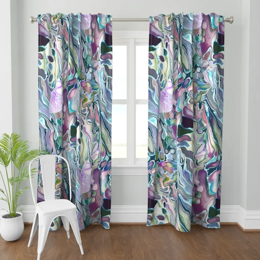 Artsy Fartsy Mardi Curtain Panel - Teal product